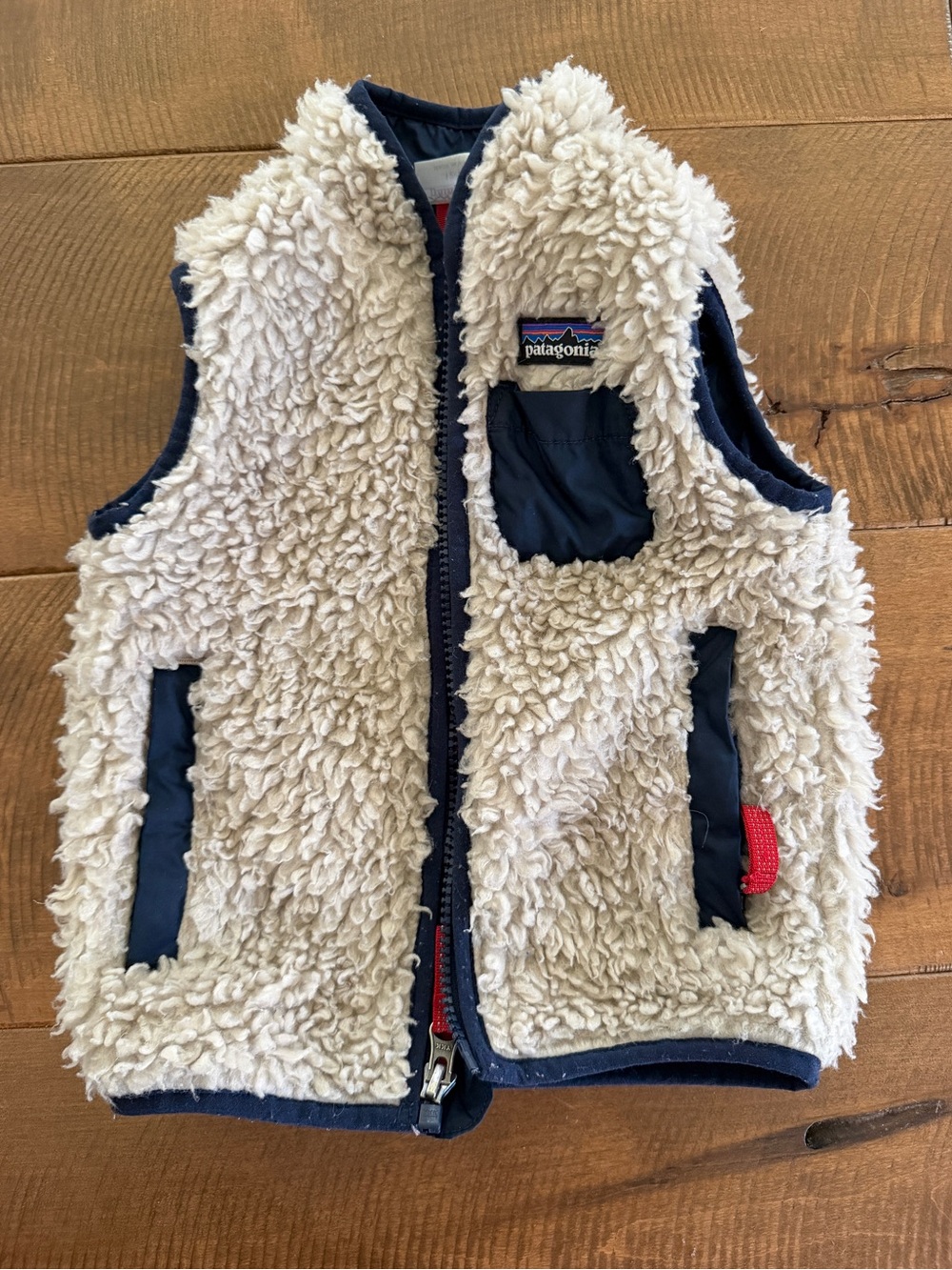 Patagonia Kids Cream Sherpa Vest, 12-18m